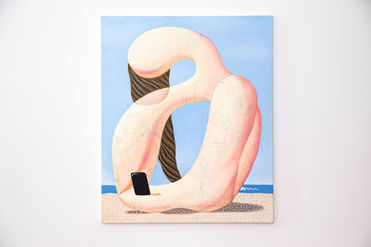 Leo Park _Big Female Bather with Phone_ 140 x 170 cm 2020.jpeg