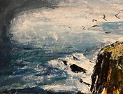 Towards the Rain Mixed Media Coastal Painting Sandra Andrews.jpg