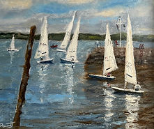 Race Night Lympstone- Dawn Jordan Oil Painting.jpg