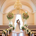 beautiful wedding arrangement photo chapel