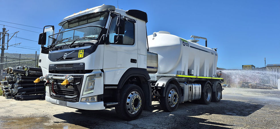 Condor's Volvo FM Water Truck and TTi Storm Water Cart