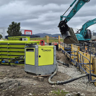 Condor's pump and water treatment system on the Riverlink site.