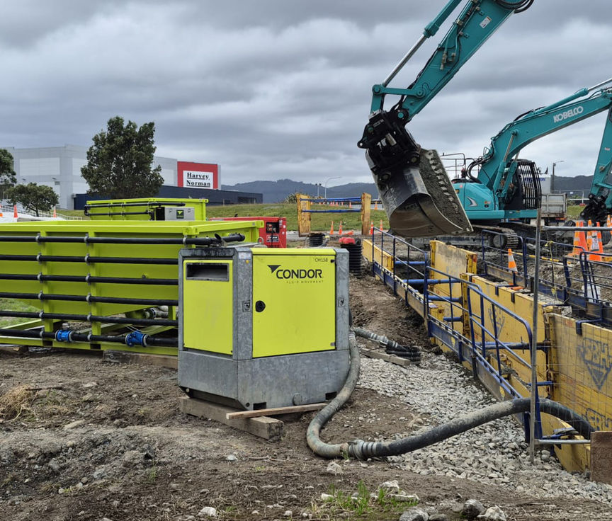 Condor's pump and water treatment system on the Riverlink site.
