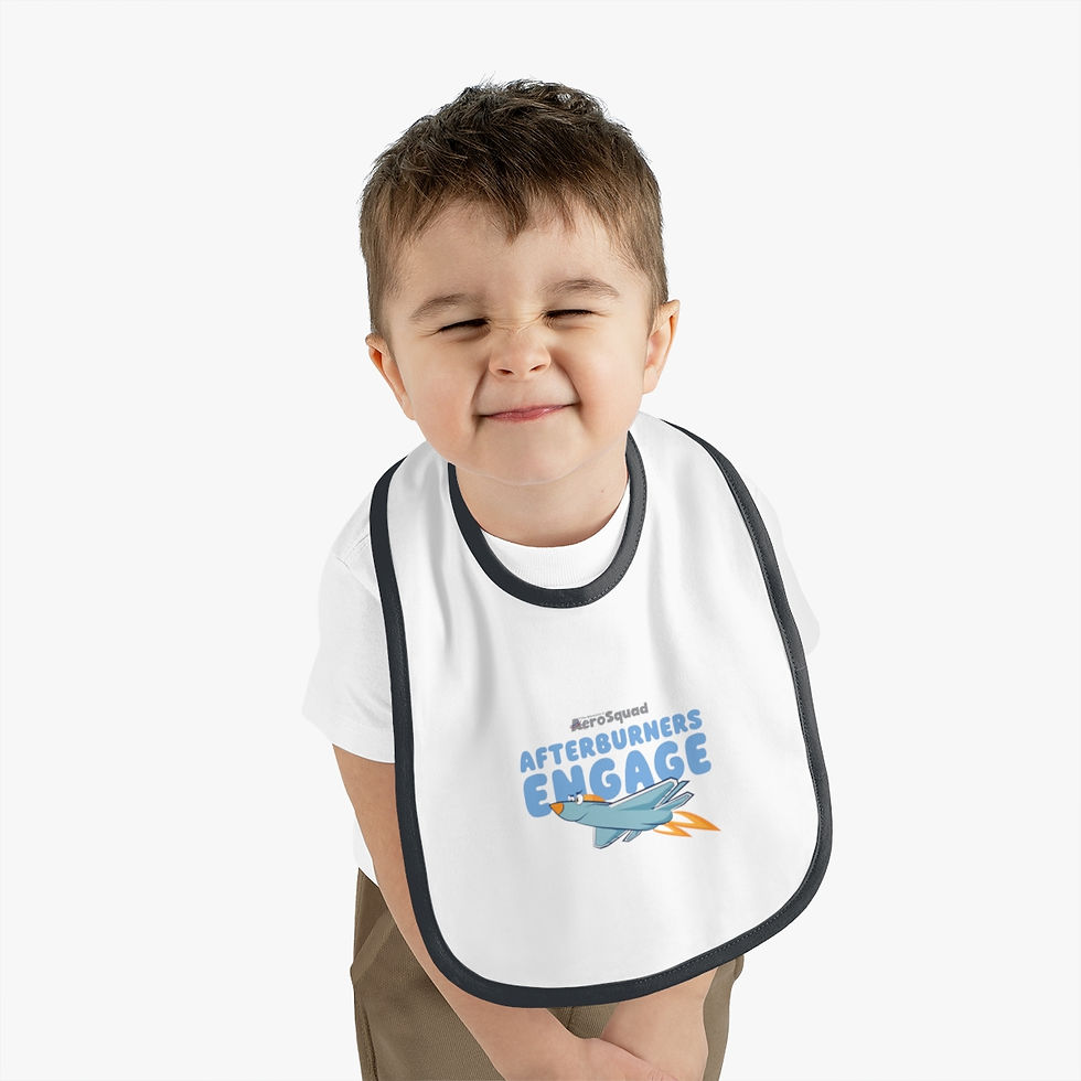 Thumbnail: Baby Contrast Trim Jersey Bib
