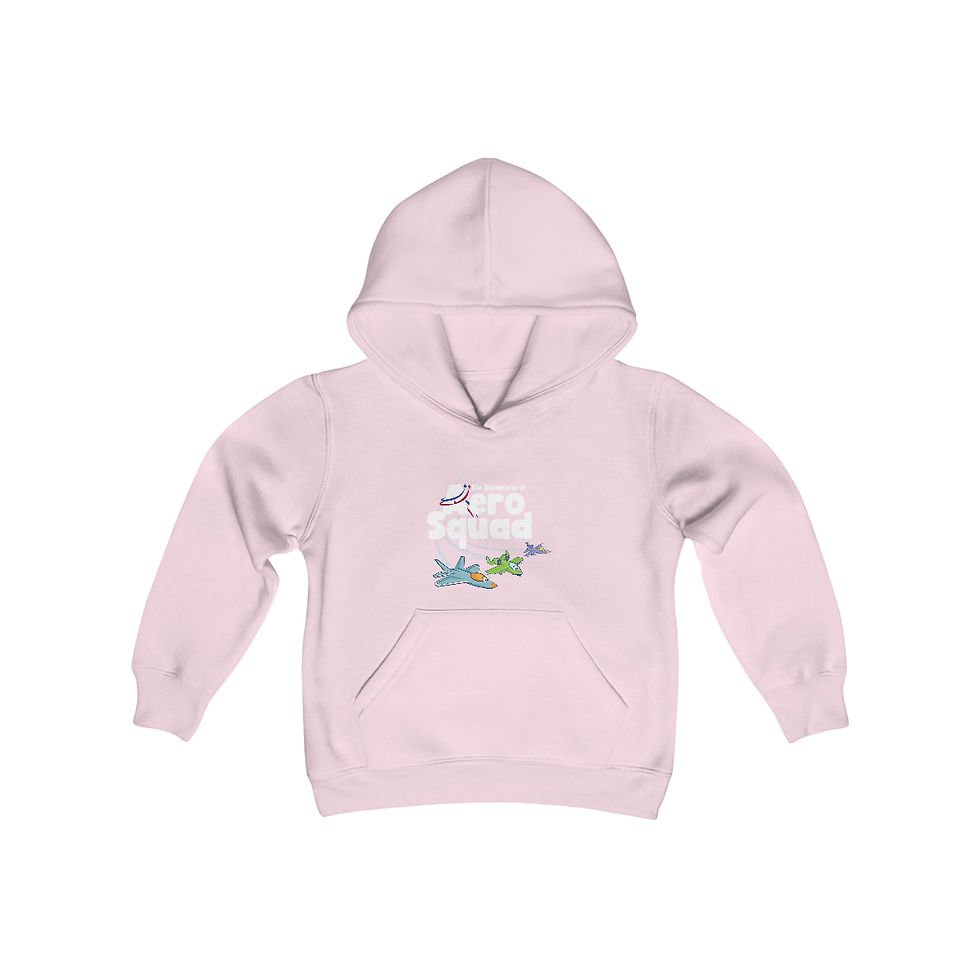 Thumbnail: AeroSquad Logo - Youth Heavy Blend Hooded Sweatshirt