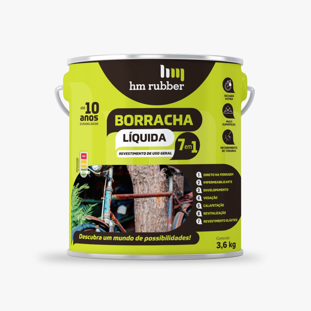Borracha Liquida modificada 7 em 1 - 3,6 kg