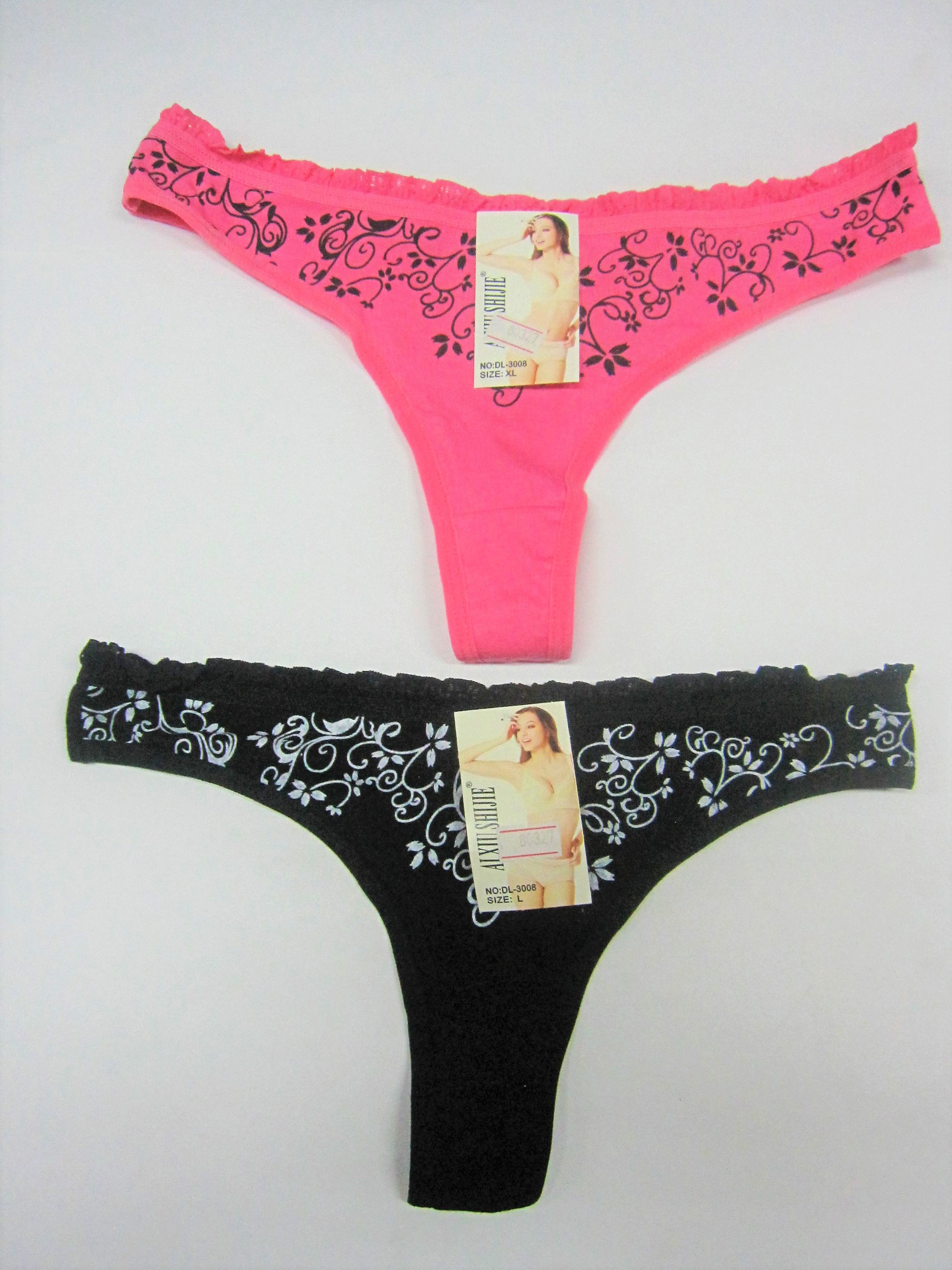 Bombacha algodón estampada colaless