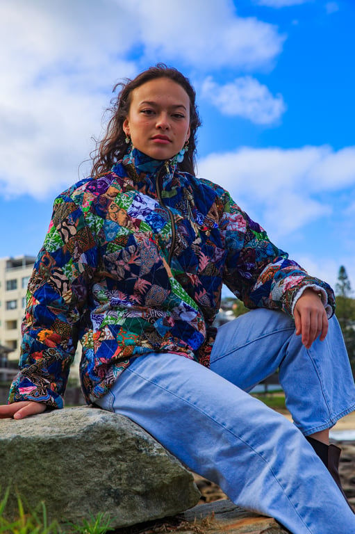 Handrawn Women Jacket/Batik story