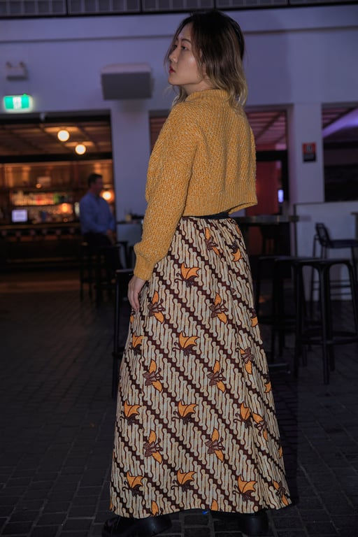 Handrawn Palazzo Pants/Yellow Kupu Kupu image 3