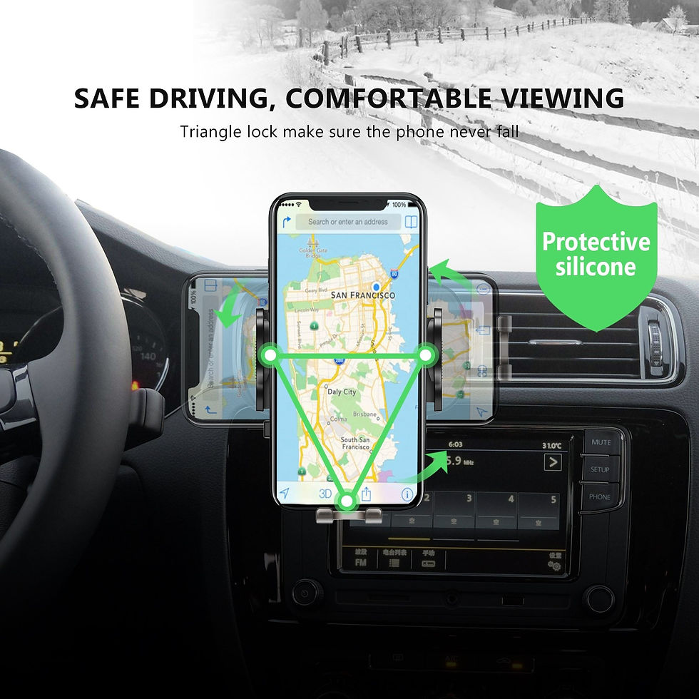 Thumbnail: EH39BK:15W Wireless Charger Air Vent Car Holder