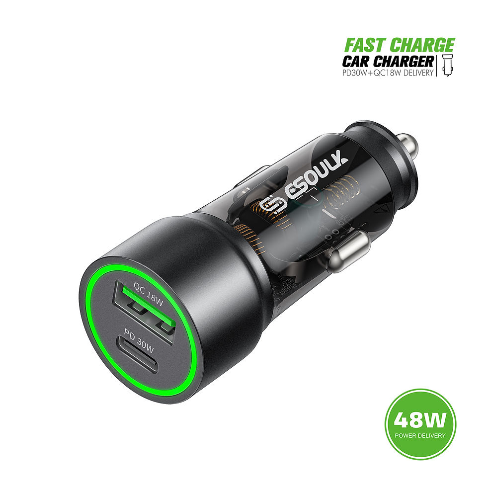 Thumbnail: EK-2006BK PD30W + QC18W CAR CHARGER (12/48)