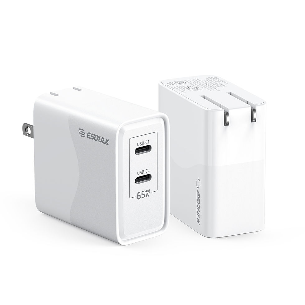 Thumbnail: EK-2005WH 65W GaN Dual USB-C Wall Charger (12/48)