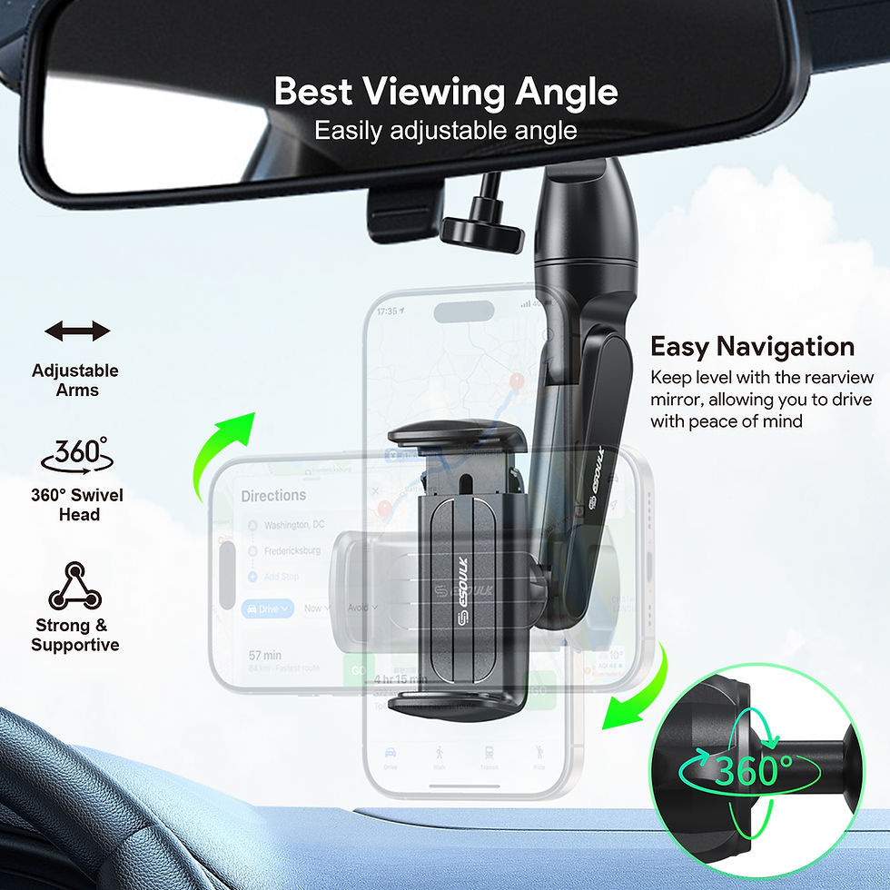 Thumbnail: EK-3013BK Car Rearview Mirror Phone Holder (12/48)