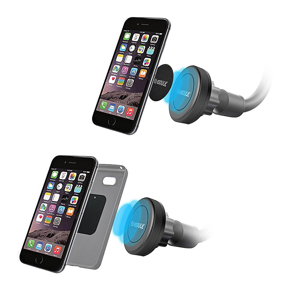 Thumbnail: EH22PBK Esoulk Car Dashboard Mount Long Magnetic Phone Holder Universal 360° Mou