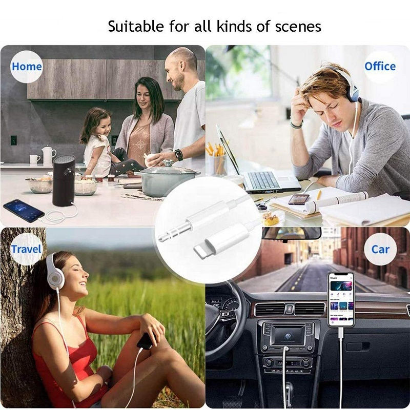 Thumbnail: Aux Cord for 8-pin connector,  3.5mm Aux Cable for Car Compatible with 8-pin