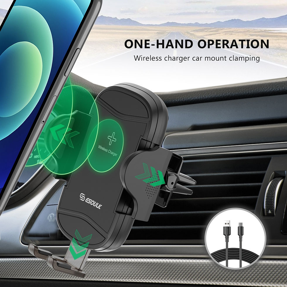 Thumbnail: EH39BK:15W Wireless Charger Air Vent Car Holder