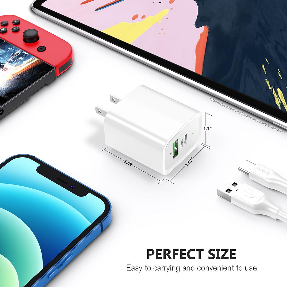 Thumbnail: Esoulk EA20-WH: 20W PD+QC FAST WALL CHARGER