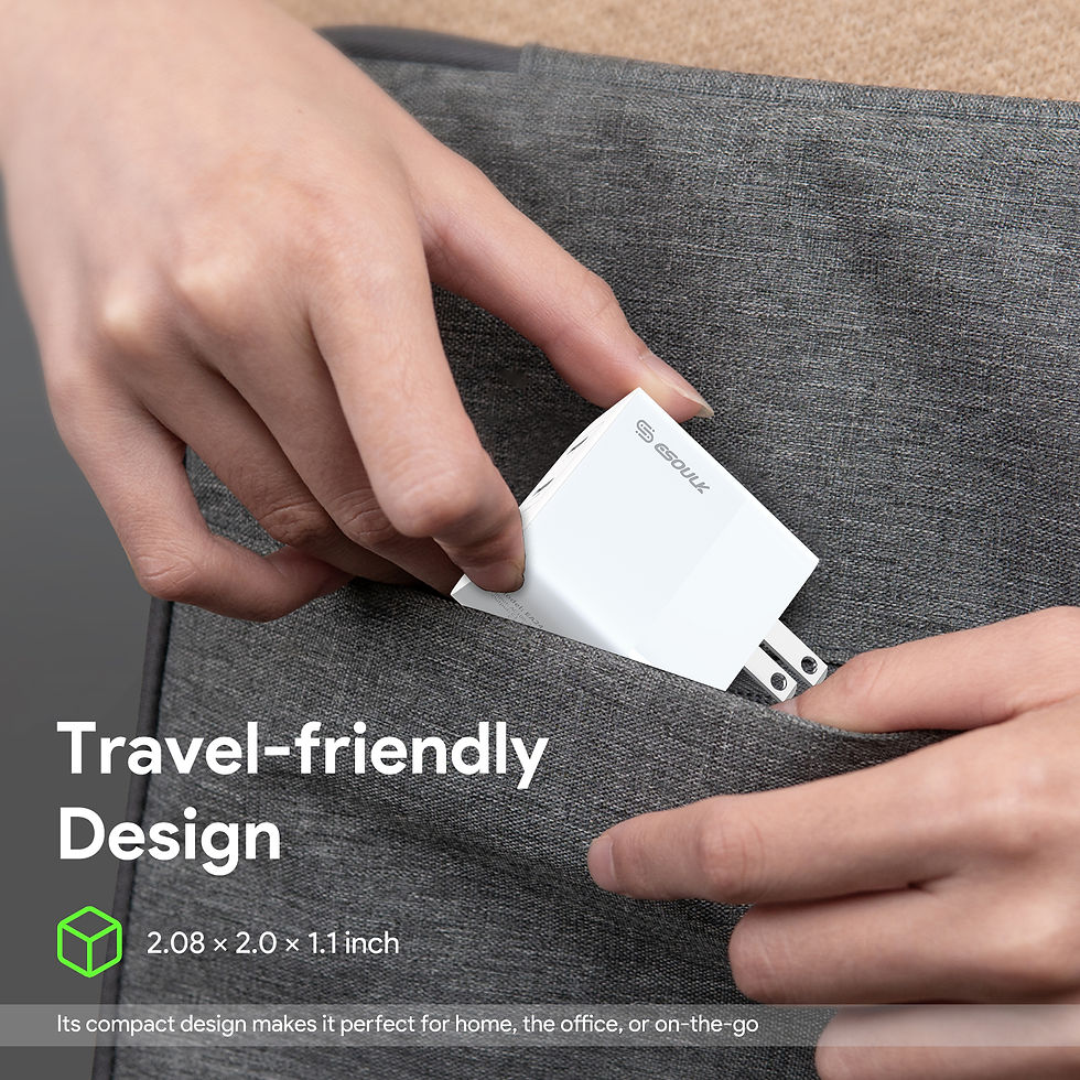Thumbnail: ESOULK 45W PD Dual Type-C FAST WALL CHARGER (6/36)  EK-2002WH