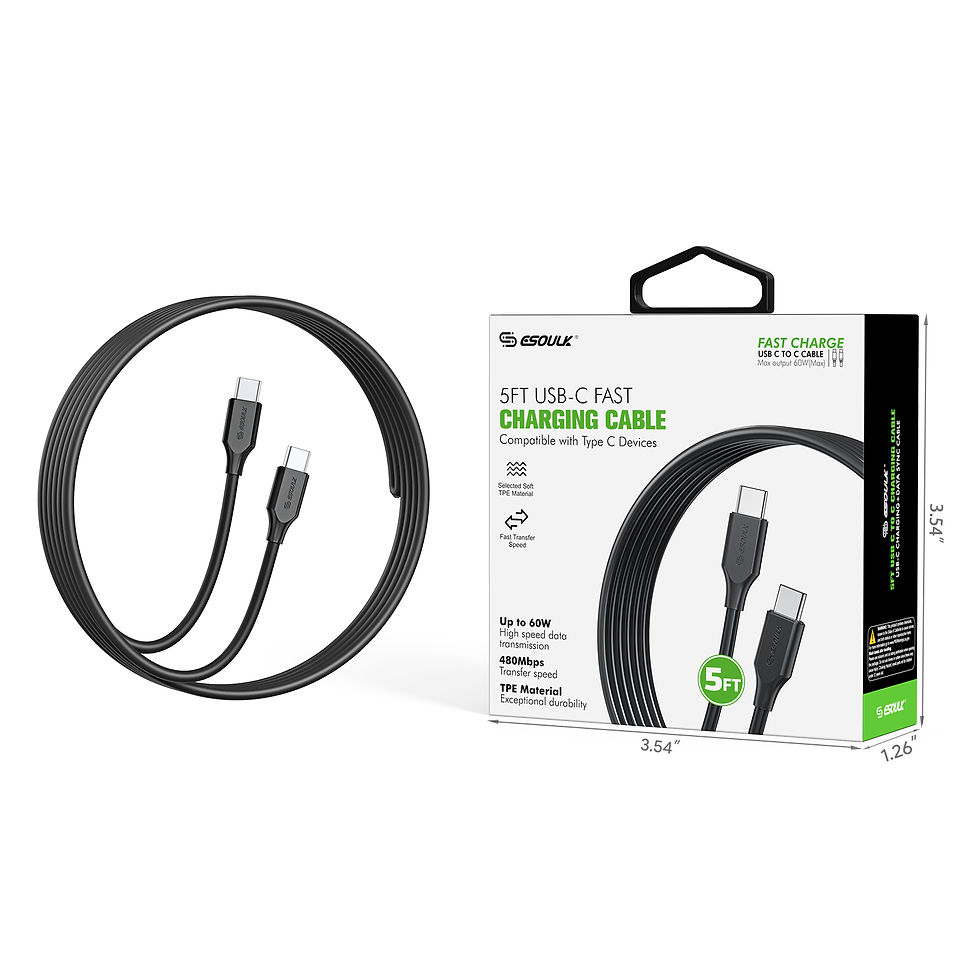 Thumbnail: EK-1003BK 5FT USB-C FAST CHARGING CABLE (12/48)