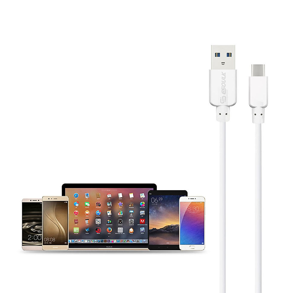 Thumbnail: EC30P-TPC-WH: Esoulk 5ft Faster Speed Charging Cable For Type-C White