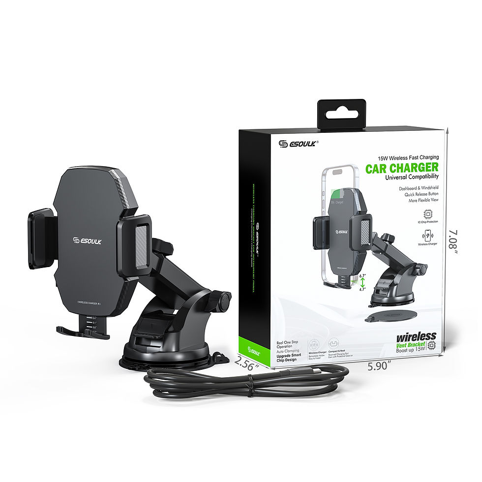 Thumbnail: EK-3012BK 15W Wireless Fast Charging Car Airvent Charger (12/48)