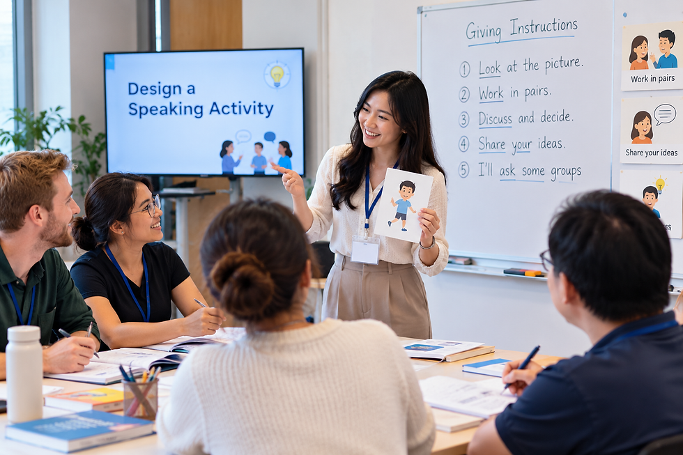 Lớp đào tạo giáo viên tiếng anh TESOL thiết kế hoạt động nói