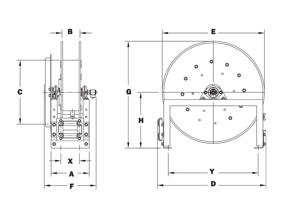 MilCarb Bulk Truck CO2 Hose Reel Blueprint