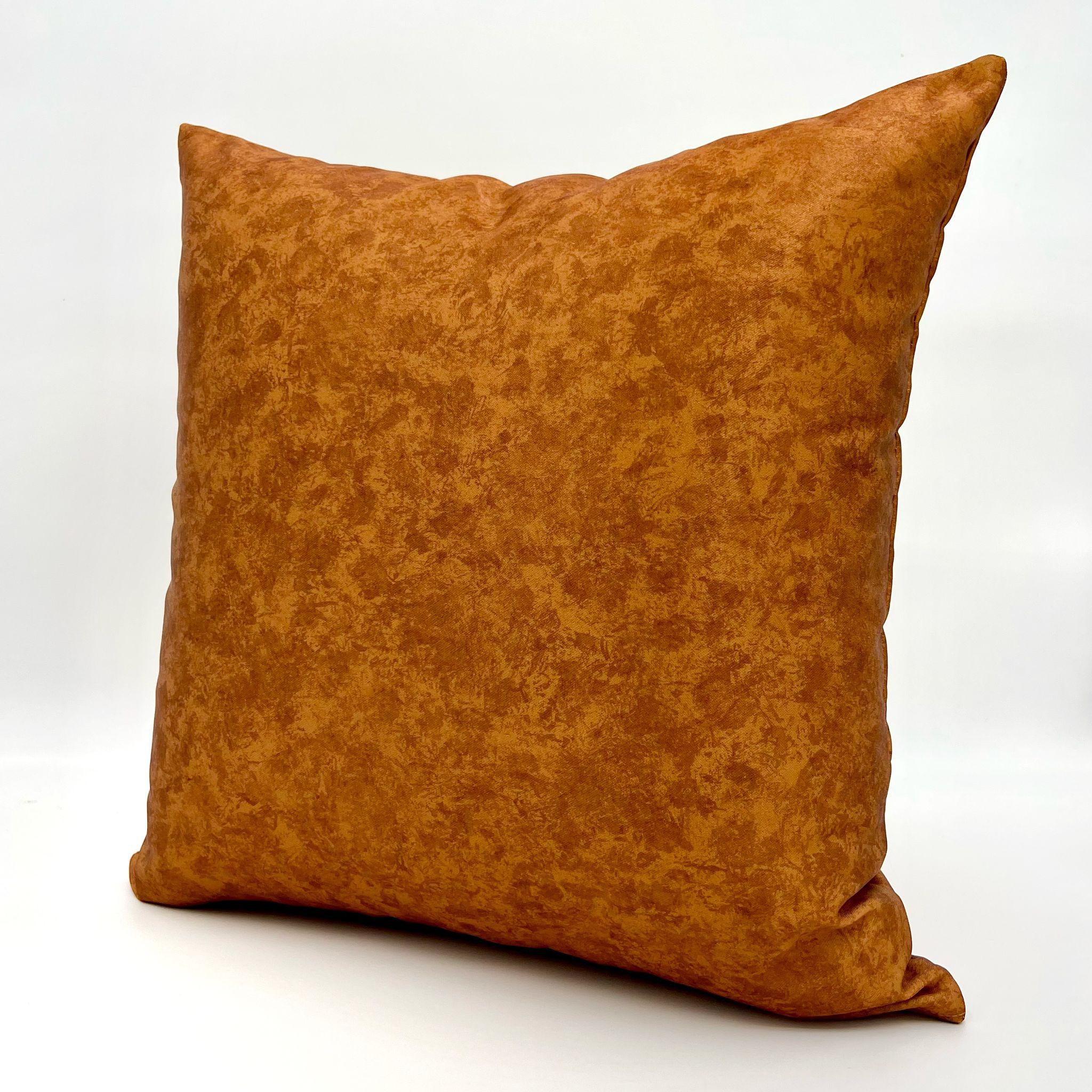 Ochre-Leather Pillow Cover