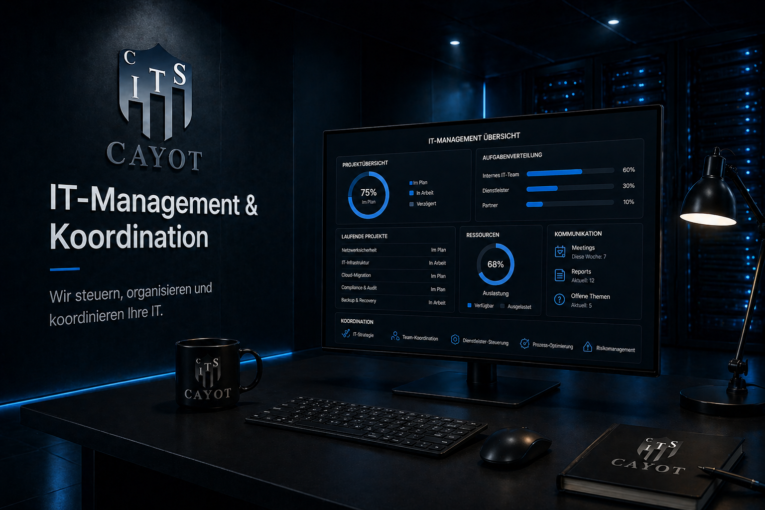 IT-Management und Koordination Dashboard