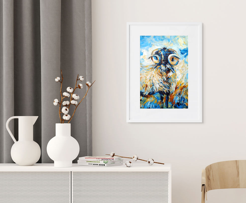"Whispers of the Wild" finds its perfect place in a modern, serene interior. This expressive sheep painting blends abstract textures with earthy tones, bringing warmth, movement, and a touch of nature's soul into any space. A statement piece for collectors and art lovers alike.