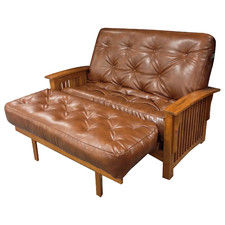 54" pullout oak loveseat