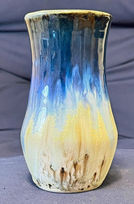 Blue Cream gold drip Vase.jpg