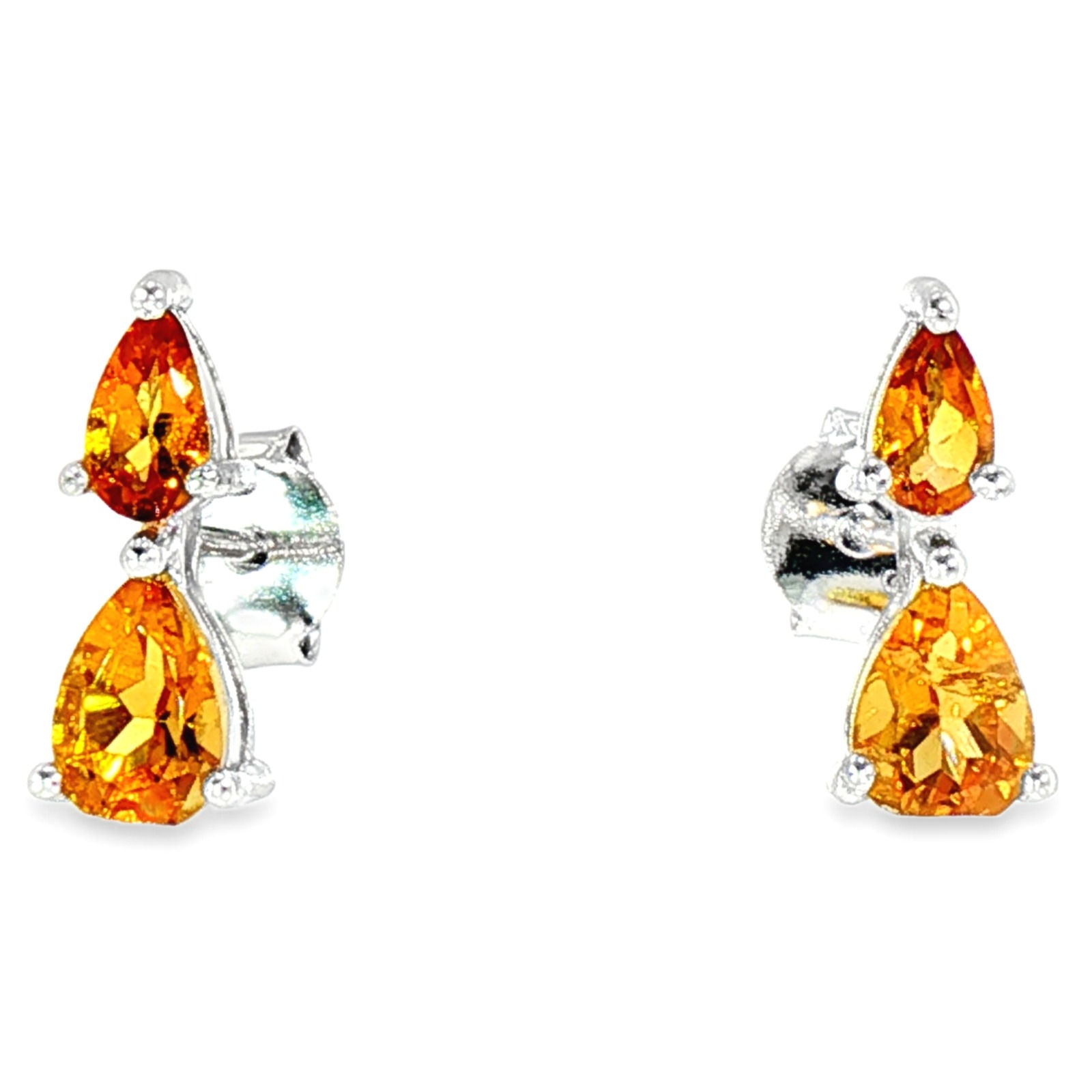 Natural Citrine 6X4mm Earrings in 925 Sterling Silver | Genuine Gemstone