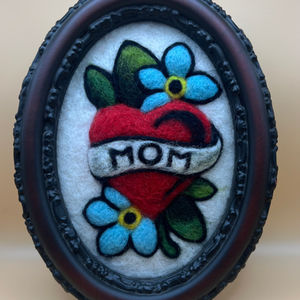 Wool felted and polymer clay sculptures