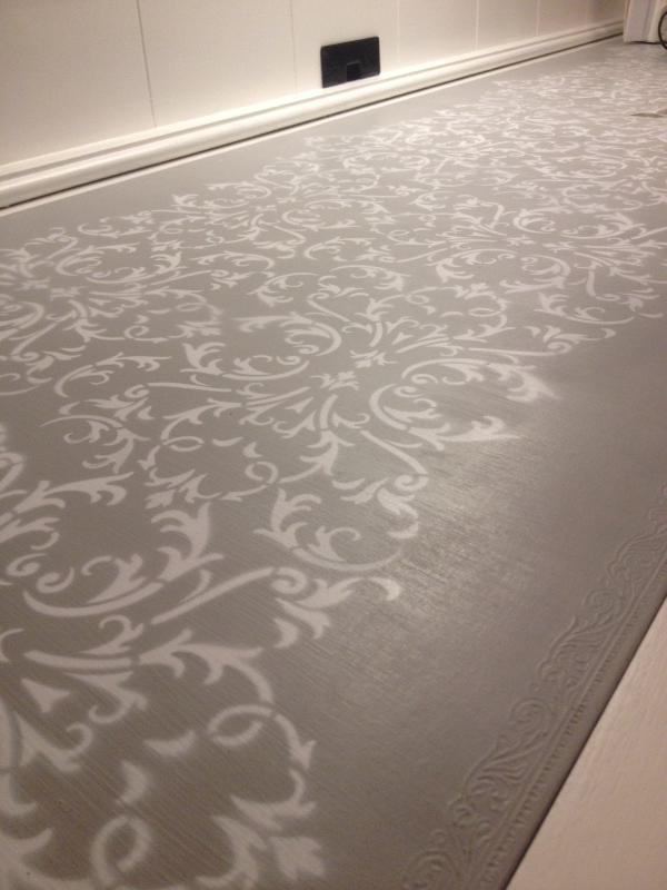 Stencil finish of desk top - Sold