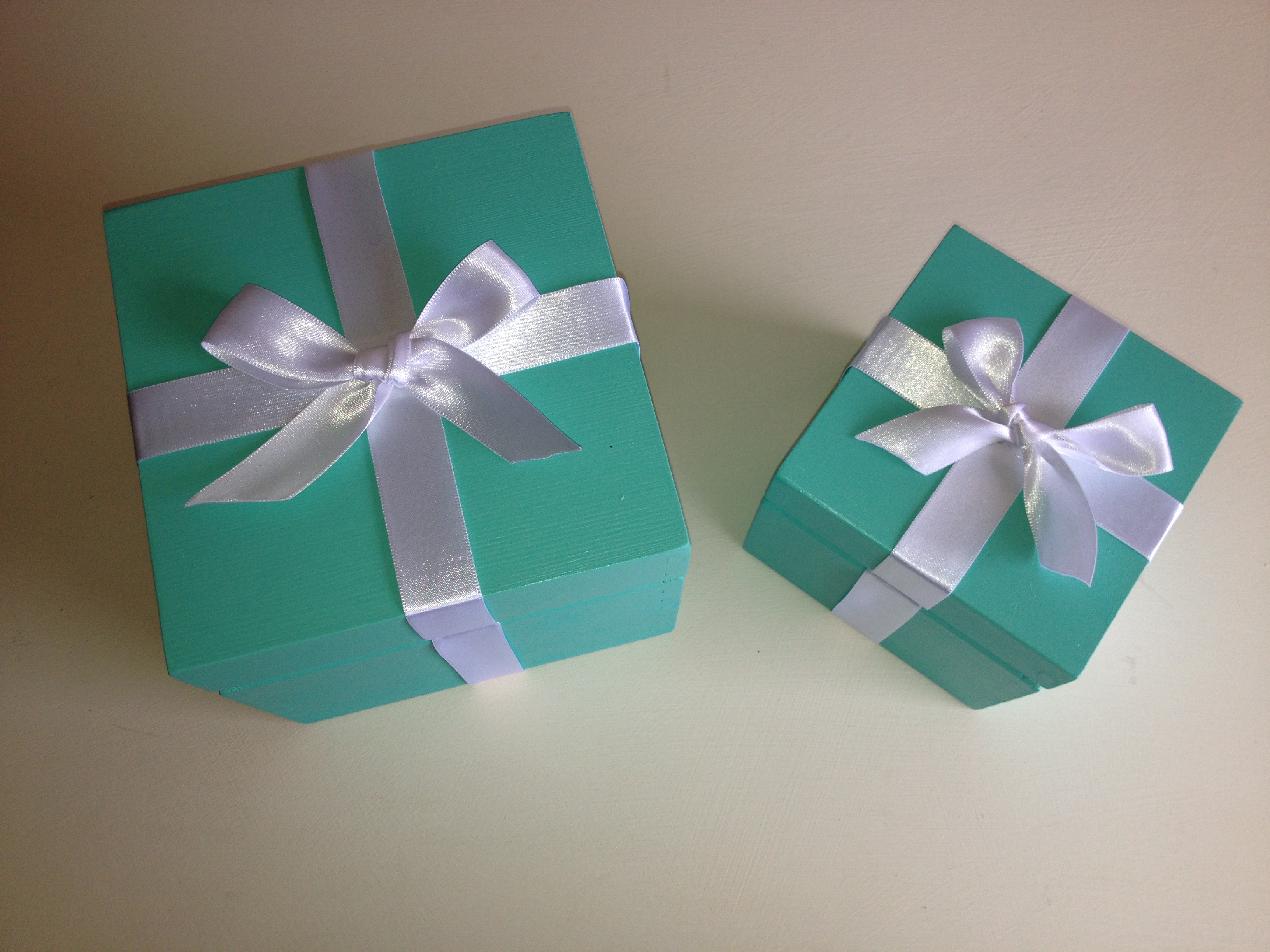 Handmade "Tiffany" Boxes ($20/$25)