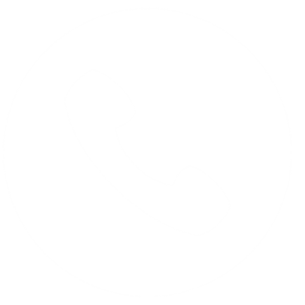 Telefonikon i en vit cirkel