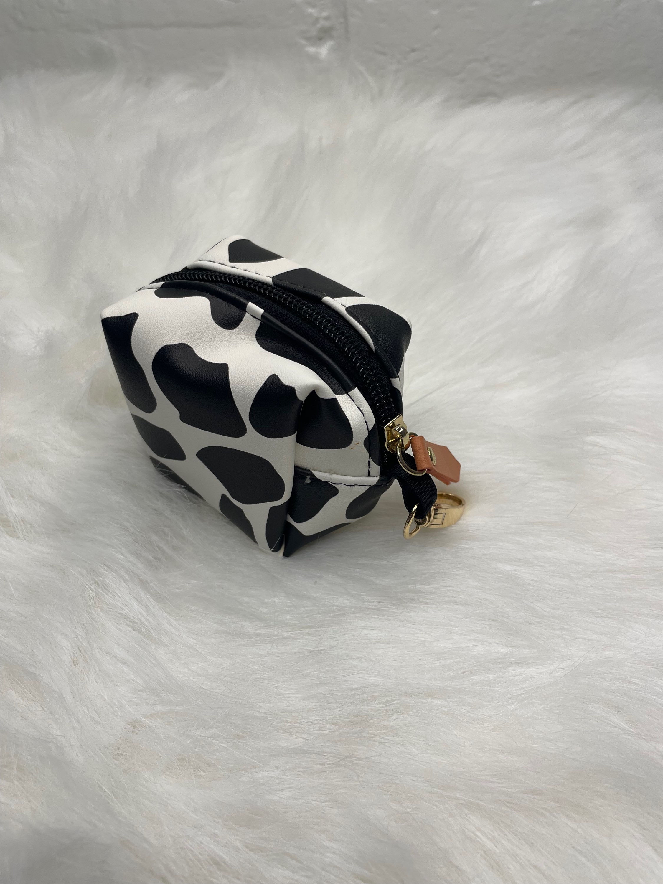 Cow Print Pacifier Holder Zipper Pouch