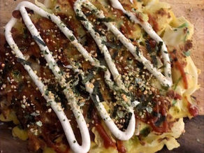 Making okonomiyaki and dreaming of Tokyo.