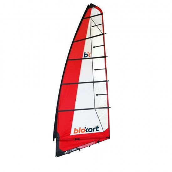 Voile Blokart 5,5 m² rouge avec lattes – BSA0162-10