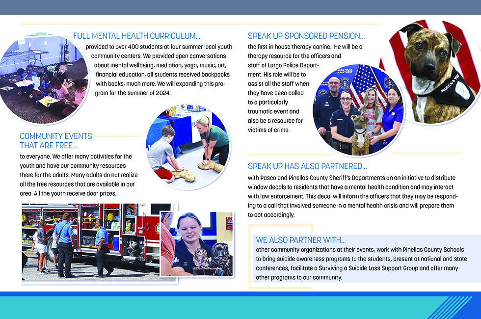 Speak Up Accomplishment Brochure Outside