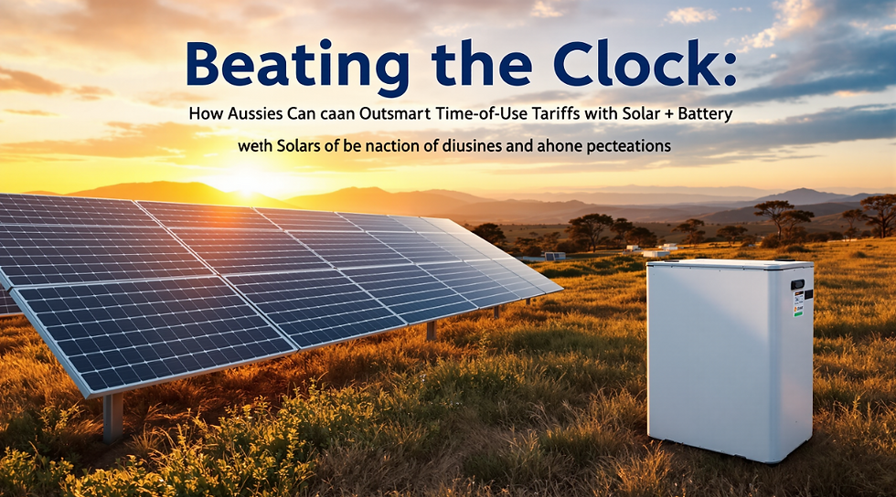 Beating the Clock How Aussies Can Outsmart Time-of-Use Tariffs with Solar + Battery Power by Sa energy