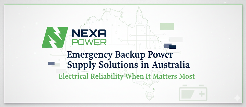 Emergency Backup Power Supply Solutions in Australia: Electrical Reliability When It Matters Most