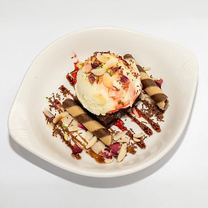 BROWNIE WITH ICE-CREAM