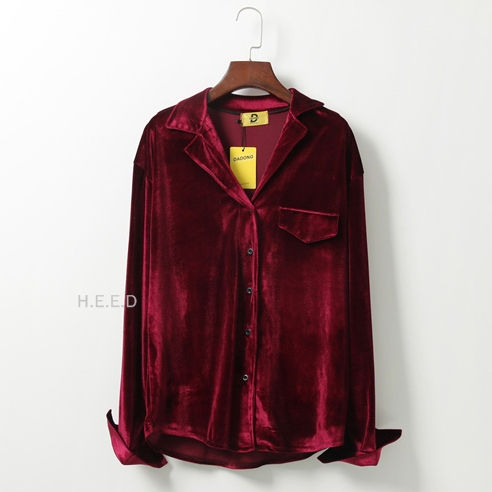 Thumbnail: #HE308 Velvet Shirt