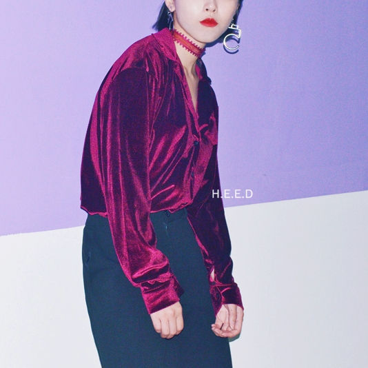 Thumbnail: #HE308 Velvet Shirt