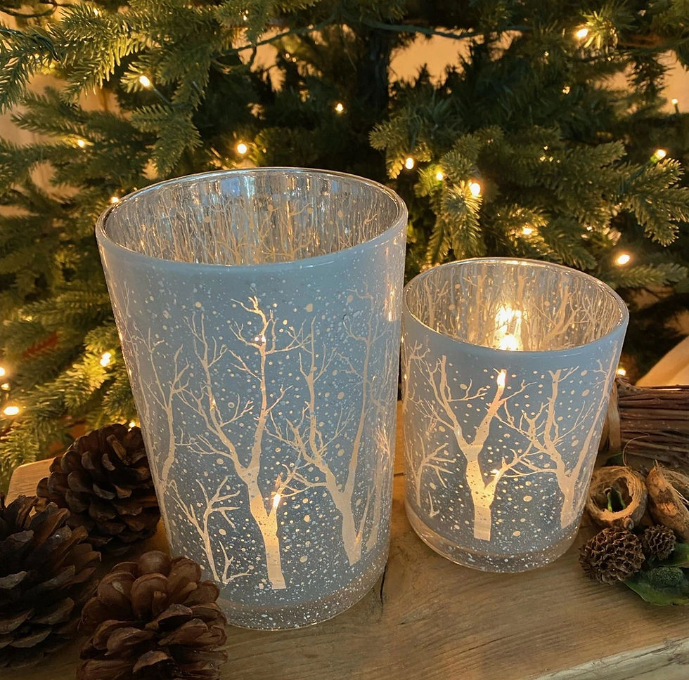 Frosted Tree Candleholder | Singles or Sets