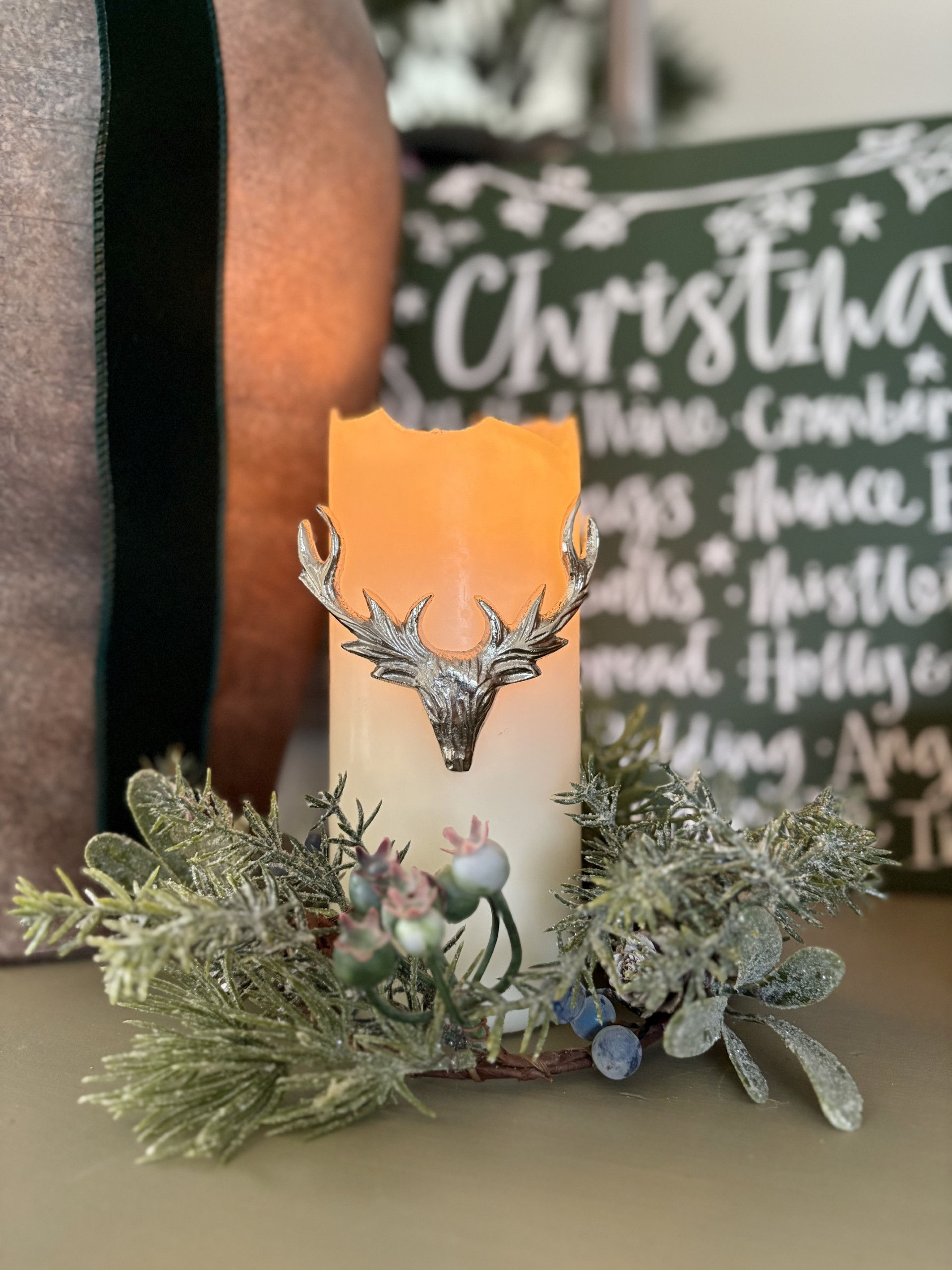 Nickel Stag Candle Pin