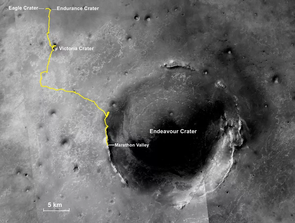 Opportunity traverse map