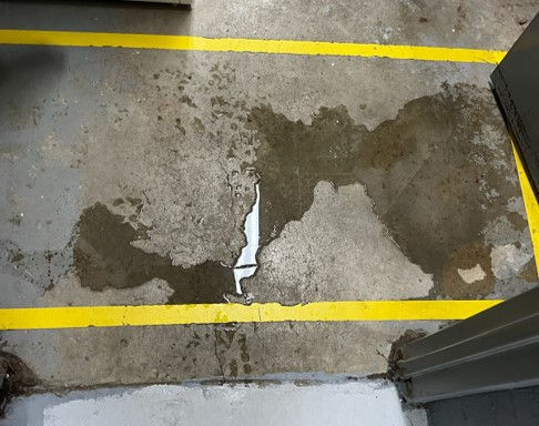 The sewer vent has developed a crack. 